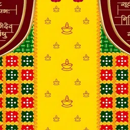 Aura Yellow Ganpati Mantra Theme Backdrop Banner-picture-33