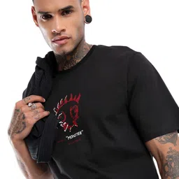 WROGN Men Graphic Printed Round Neck Pure Cotton Slim Fit T-shirt-picture-35