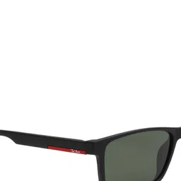 Ted Smith Unisex Green Rectangular Sunglasses With Polarised Lens image 4