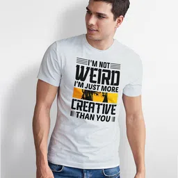 Seekbuylove Men Bio Finish I'M Not Weird Round Neck Pure Cotton T-shirt-picture-23