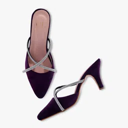 Carlton London Embellished Slim Heel Mules image 2