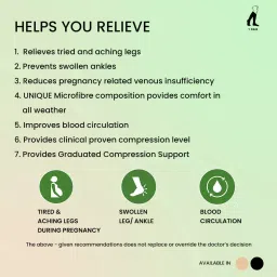 Sorgen SMSS0311 Beige Maternity Support Socks for Reduce Pain And Swelling During Pregnancy (Small) image 3