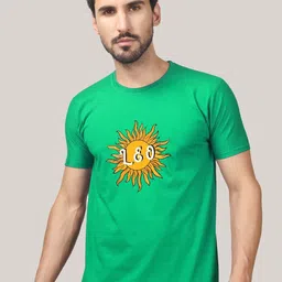 Greylongg Men Typography Applique T-shirt-picture-38