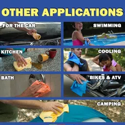 Auto Hub Chamois | Ideal Cloth for Car, Home, and Glass Cleaning | Durable, Highly Absorbent Clothes for Wet Surfaces | Soft, Non-Slip, Tear-Resistant Towel -Big Size-Pack of 2 image 2