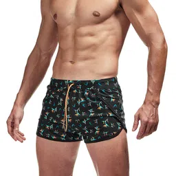 aimpact Mens Swim Trunks Quick Dry Running Shorts Vintage Sexy Shorts with Lining image 2