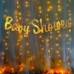 bubble trouble Baby Shower Decorations Material Banner with Fairy Led Light Set 2Pcs for for mom to be Gifts/,Maternity, Photoshoot Material Items Supplies-picture-14