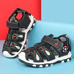 Cute Walk by Babyhug Sandals with Velcro Closure - Black-picture-24