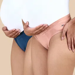 &Circus Modal Pack Of 2 Solid Low Waist Maternity Comfort Panties - Multi Colour-picture-14