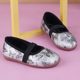 Jazzy Juniors Butterflies Printed Ballerinas - Black-image-48