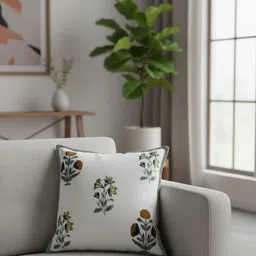 Gulaab Jaipur Grey & White Floral Rectangle Cushion Covers-picture-29