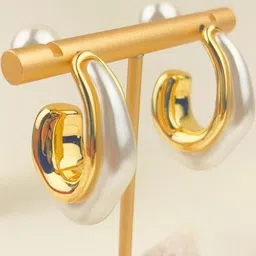 AKISON JEWELS Gold-Plated Half Hoop Earrings-image-67