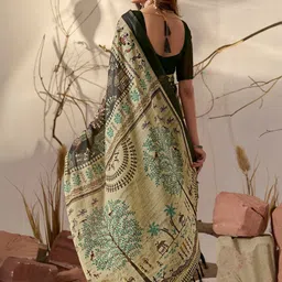 AWRIYA Warli Pure Georgette Handloom Saree image 2