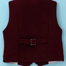 Robo Fry Cotton Lycra Full Sleeves Three Piece Party Suit With Hat - Maroon image 5