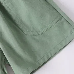 Mark & Mia Cotton Shorts With Dog Print & Ear Applique - Sea Green image 5