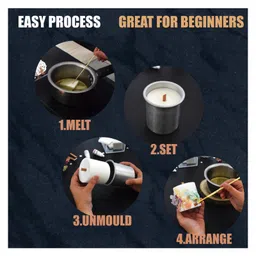 Asian Hobby Crafts Blooming Candle Making Kit for Adults & Beginners | Complete DIY Set to Craft Aromatic, Scented Floral Pillar Candles | Fun Project, Relaxation & Unique Home Decor Gift image 5