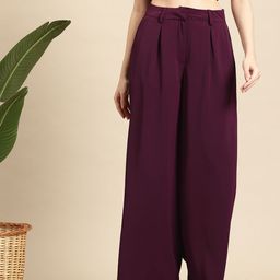 Mast & Harbour Women Pleated Trousers-picture-28
