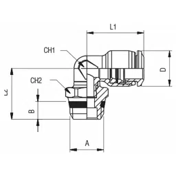 RS PRO Push-in Fitting G 1/4 Male to Push In 8 mm Threaded-to-Tube, 1761338 image 3