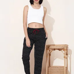 QUIRA Women Printed Cotton Lounge Pants-picture-26