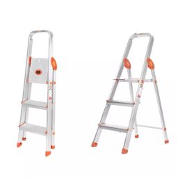 Bathla Advance Ladder 3 Step 2.1 Ft (65 cm) Aluminium Silver & Orange-picture-10