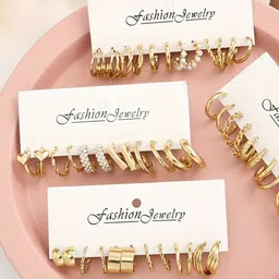 DressBerry Geometric Hoop Earrings image 4