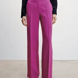 MANGO Women Magenta High-Rise Trousers-picture-44