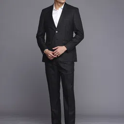 Raymond Men Slim Fit Single Breasted Two Piece Formal Suit-image-58