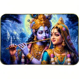 SHRI KHATU SHYAM CREATION Blue & Gold-Toned 1 Pieces MDF Wall Photo Frames-picture-24