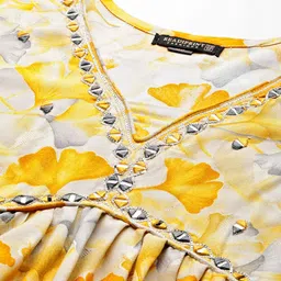 Readiprint Fashions Women Floral Printed Empire Mirror Work Kurta with Salwar & Dupatta image 2