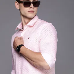 Louis Philippe Sport Smart Fit Geometric Printed Pure Cotton Casual Shirt-picture-10