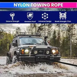 amiciauto Amici Auto Heavy-Duty Tow Strap High-Strength Nylon 3000 Kg Capacity and 4 m Length, 1xTR-4M3T image 2