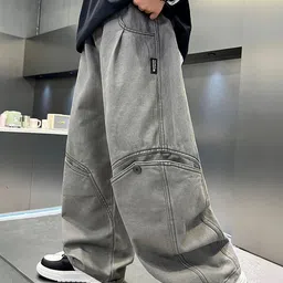 LULU & SKY Boys Wide Leg Mid-Rise Light Fade Stretchable Jeans image 5