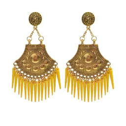 Weariton Women Yellow Oxidised Earrings-picture-31