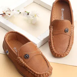 Cute Walk By Babyhug Slip On Formal Shoes -Brown-picture-23