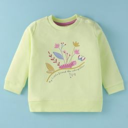 Zero Cotton Knit Full Sleeves Winter T-Shirt with CaterpillarPrint - Light Green-picture-13