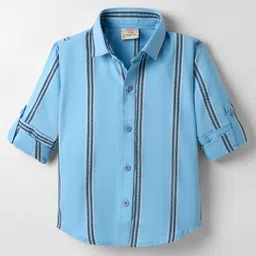 Rikidoos Full Sleeves Striped Shirt - Blue-picture-24