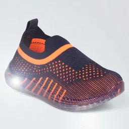 Lil Lollipop Mesh Detailed & Colour Blocked LED Shoes - Navy Blue image 1