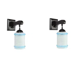 SOMIL Blue Glass Cylinder Printed Wall Lamps-picture-22