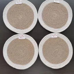 BulkySanta Red 4 Pcs Round Table Placemats-picture-29