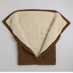 Yellow Apple Cabble Button Blanket Sleeping Bag - Brown image 2