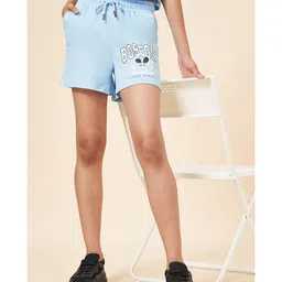 Coolsters by Pantaloons Boston Text Printed Cotton Shorts - Light Blue image 4