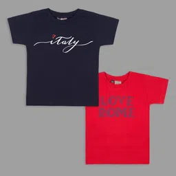 Actuel Boys Pack of 2 Round Neck Cotton T-shirts-picture-39