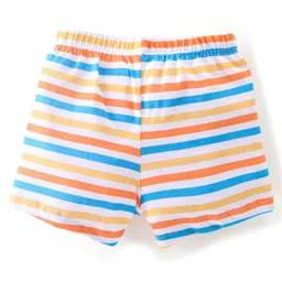 Babyhug 100% Cotton Trunk With Striped & Animals Print Pack Of 3 - Yellow White & Blue image 5