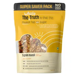 The Whole Truth - Super Saver Pack | Breakfast Muesli | 5 Grain Muesli | 750 grams | Vegan | Dairy-free | No Artificial Sweeteners | No Added Flavours | No Gluten or Soy | Nutritious Snack-image-38