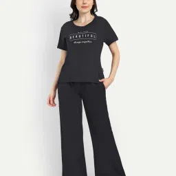 Bedtime Story Black Half Sleeves T-Shirt with Pyjama-picture-16