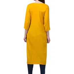 Coft Pack Of 2 Round Neck Regular Sleeves Straight Kurtas image 4
