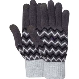 ELLIS Unisex Patterned Acrylic Touchscreen Gloves image 2