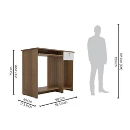 neuspace Brown Engineered Wood Study Table image 4