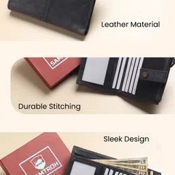 SAMTROH Men Leather Two Fold Wallet image 3