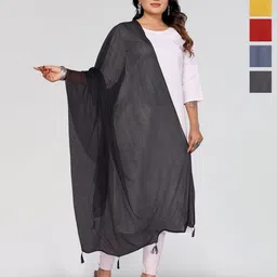 Moda Rapido Selection Of 5 Woven Design Tasselled Ethnic Dupattas-image-35