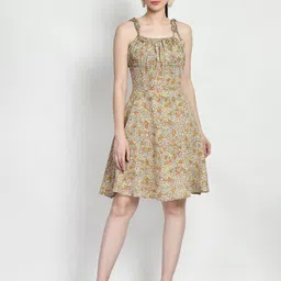 COATTIRE Ditsy Floral Printed Fit & Flare Dress-picture-10